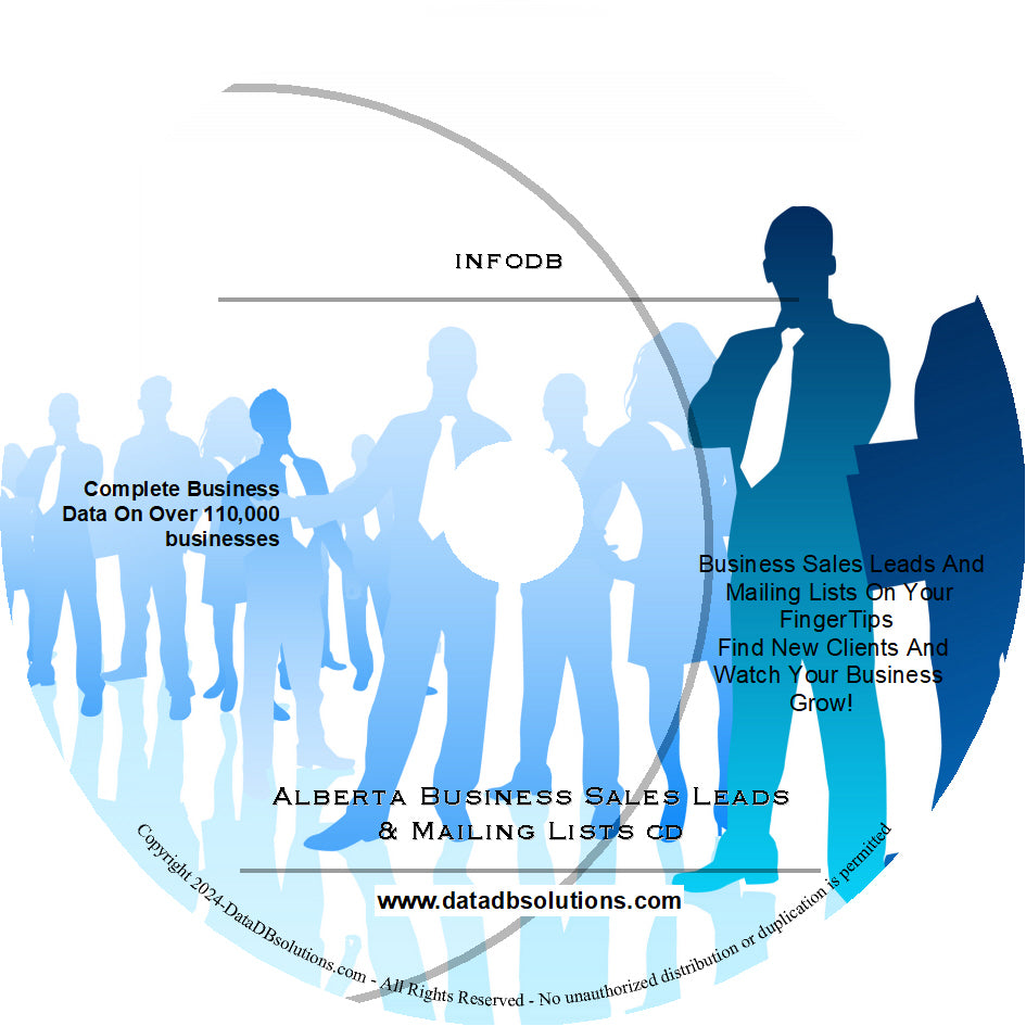 Alberta Business Directory List Database | Contains 168,000 business lists and 29,500 email lists