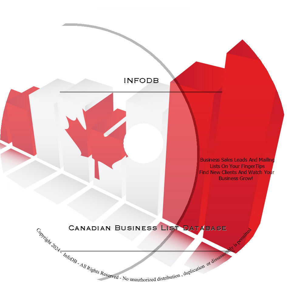 CANADA Business Directory List Database | Contains 1,400,000 business lists and 294,500 email lists