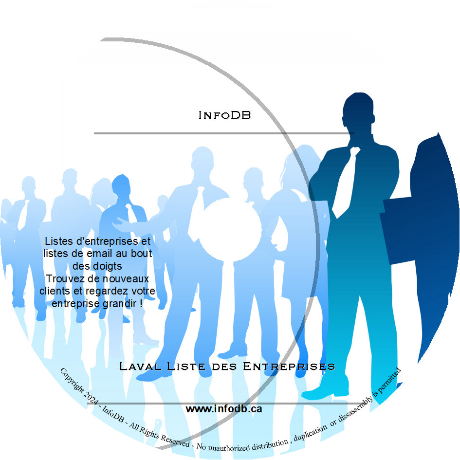 LAVAL, QC Business List Database | Contains 15,000 business lists and 3,000 email lists